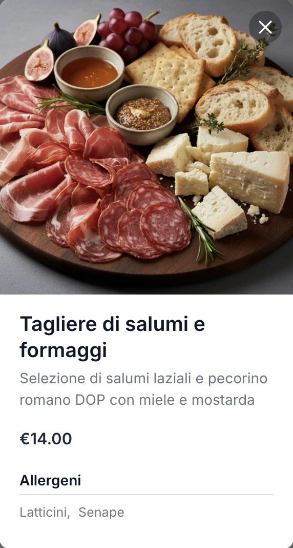 Scheda piatto: Tagliere di salumi e formaggi